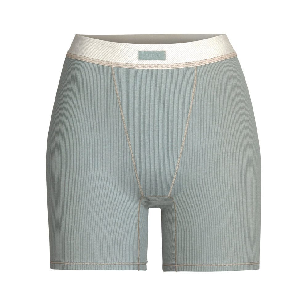 Skims COTTON RIB Boxer Shorts Modre | BOJW-85139