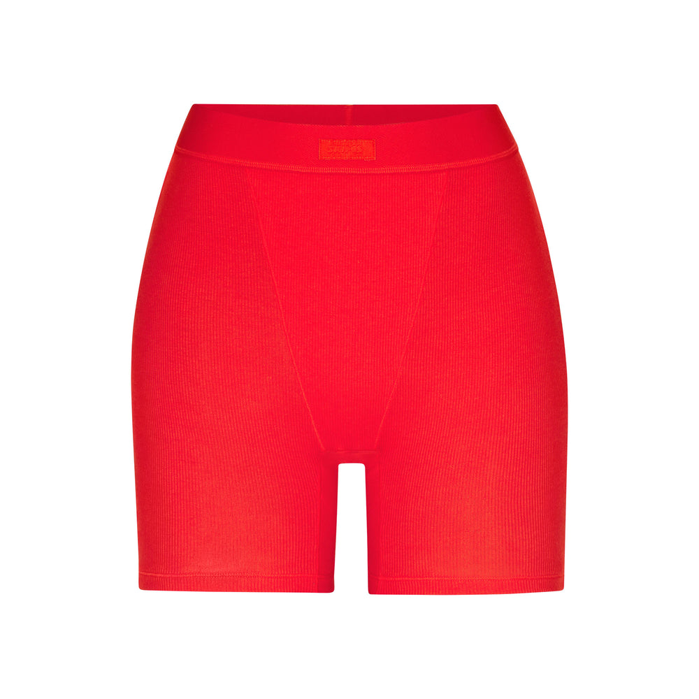 Skims COTTON RIB Boxer Shorts Červené | GBQY-15274