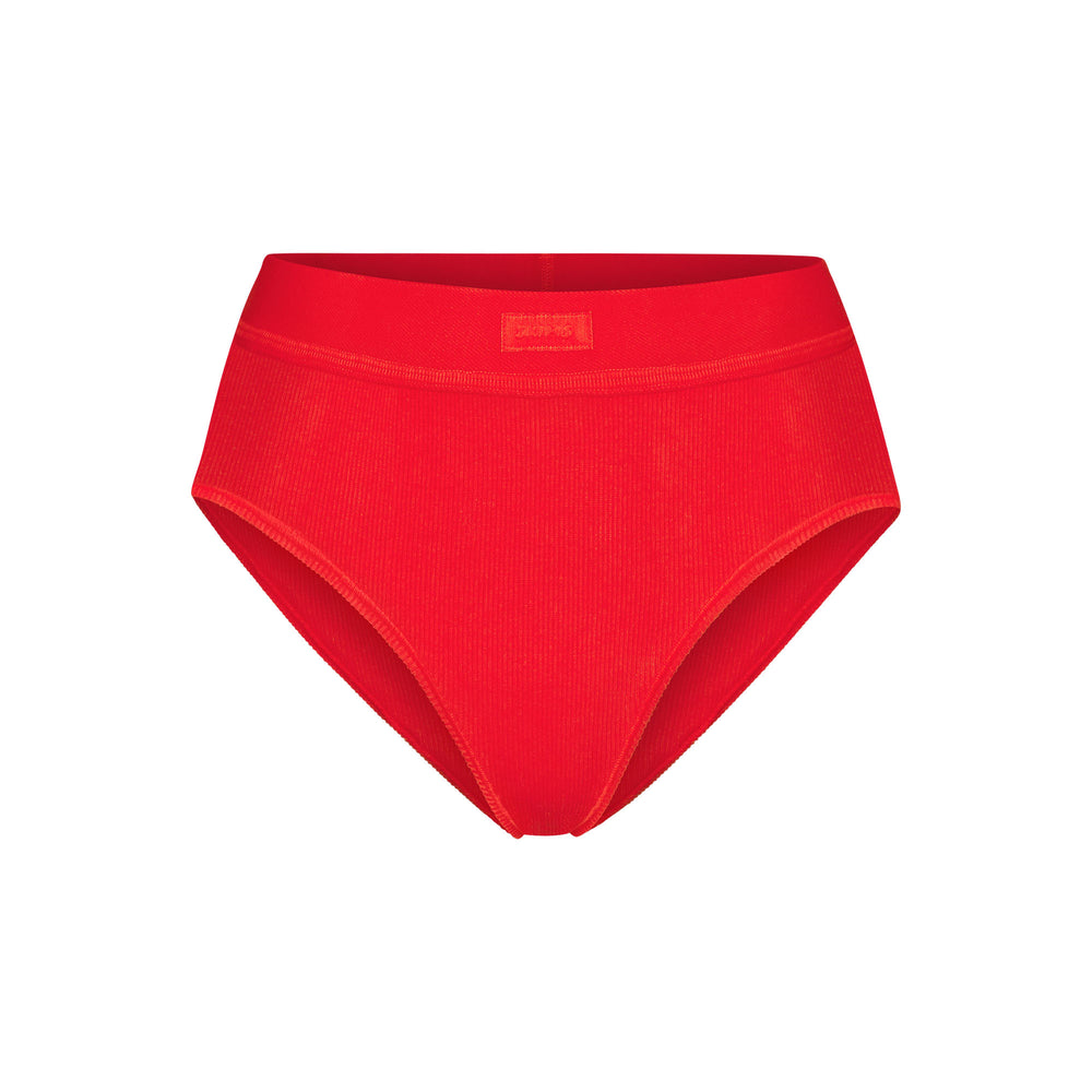 Skims COTTON RIB MID RISE Brief Červené | MYLW-40538