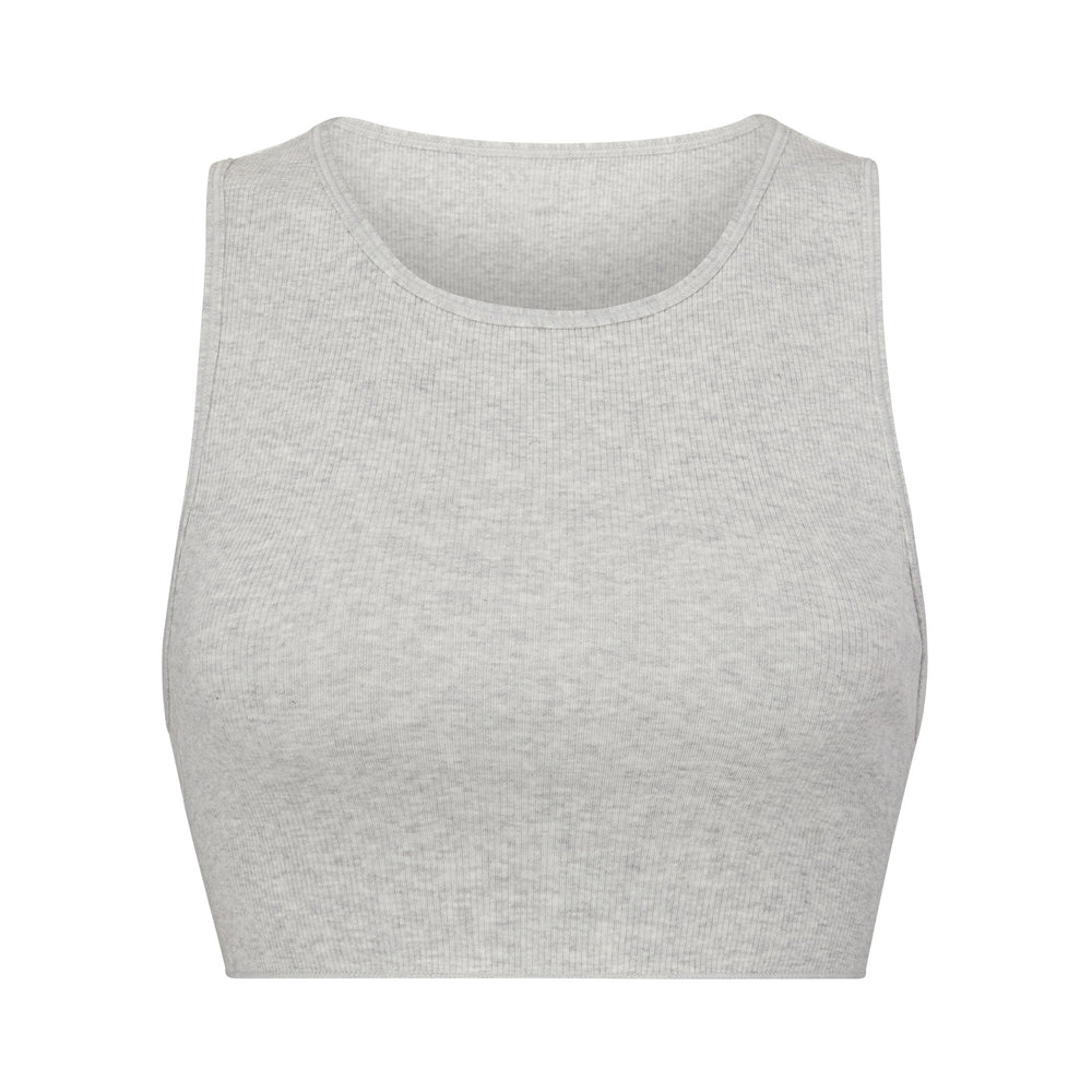 Skims COTTON RIB SUPER CROP Tank Svetlo Siva | PXHY-98531
