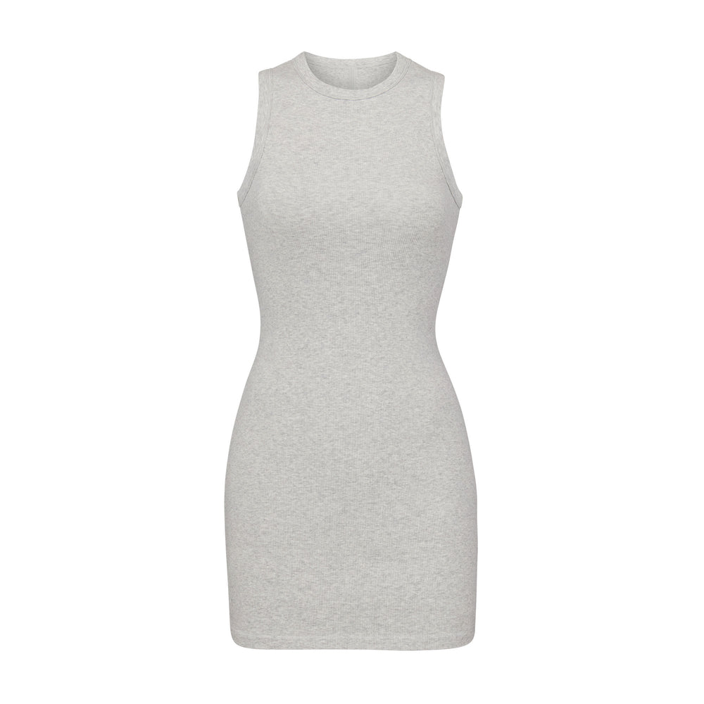 Skims COTTON RIB TANK Dress Svetlo Siva | CZYG-14926
