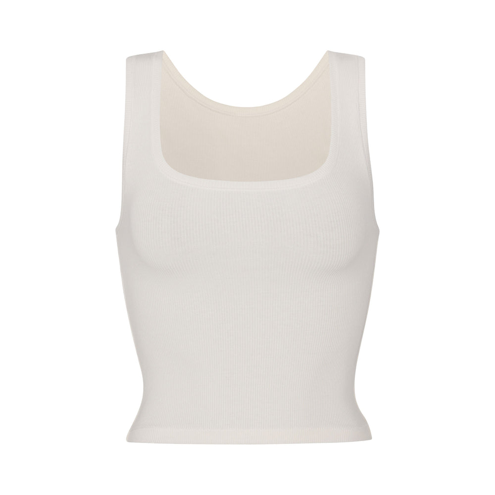 Skims COTTON RIB Tank Biele | QEMO-59408
