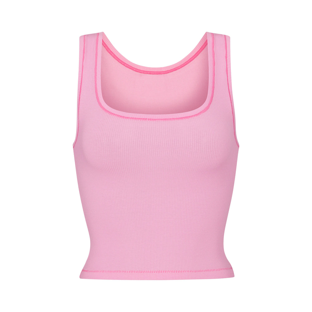 Skims COTTON RIB Tank Ruzove | HEZJ-94568