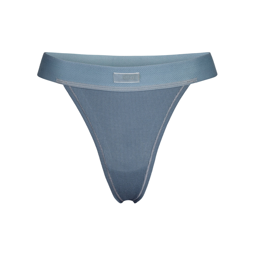 Skims COTTON RIB Thong Modre | BFGY-08324
