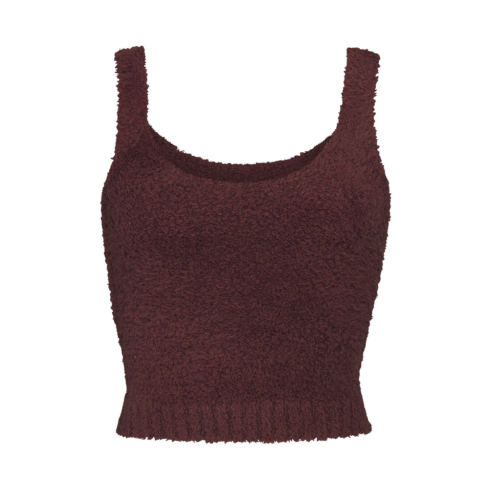 Skims COZY KNIT Tank Tmavo Červené | VCNH-76205