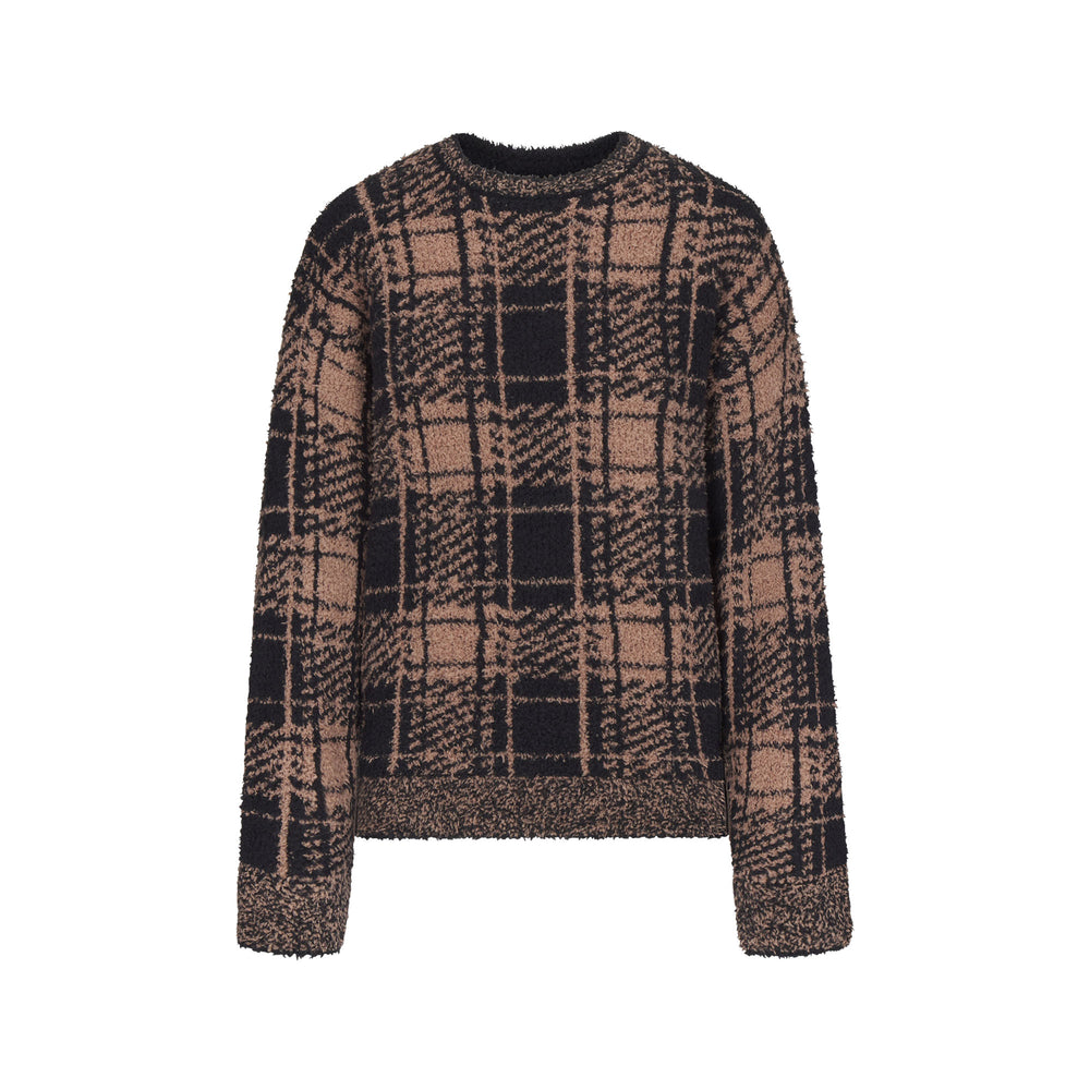Skims COZY KNIT UNISEX Pulover PLAID | HDQK-02574