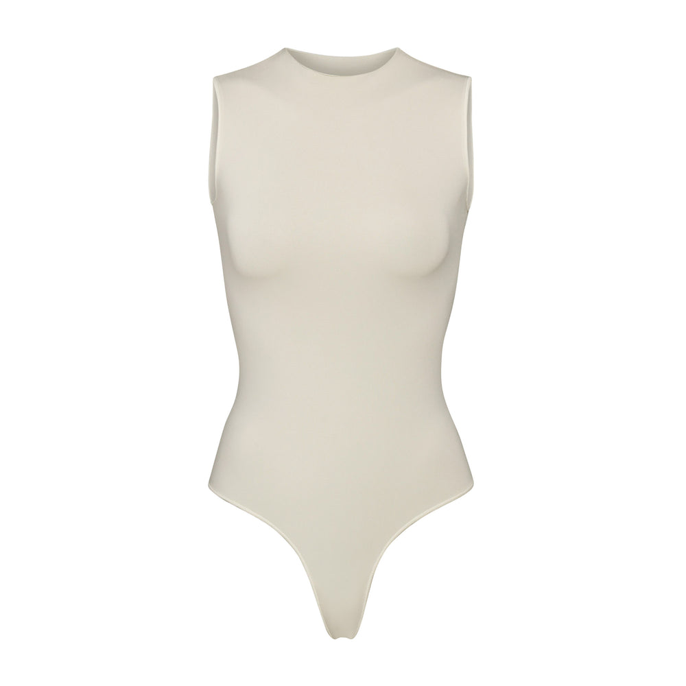 Skims ESSENTIAL CREW NECK Sleeveless Bodysuit Biele | NGUB-76843