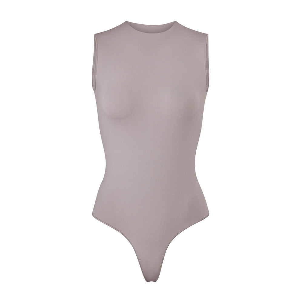 Skims ESSENTIAL CREW NECK Sleeveless Bodysuit Siva | OQCT-75438