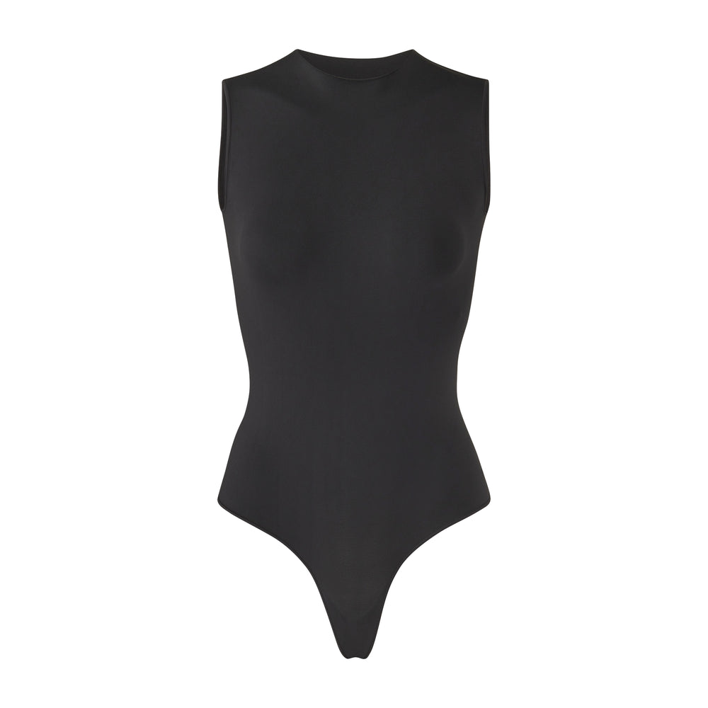 Skims ESSENTIAL CREW NECK Sleeveless Bodysuit Čierne | SBHN-65231