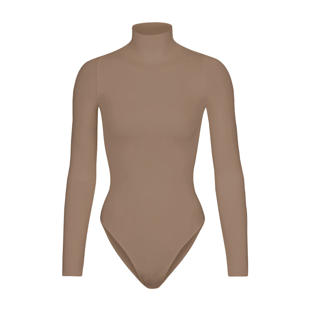 Skims ESSENTIAL MOCK NECK Long Sleeve Bodysuit Marhule | ZWLK-75986