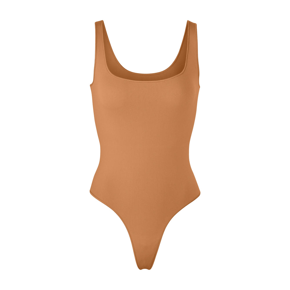 Skims ESSENTIAL Scoop Neck Bodysuit Hnede | HYLE-86293