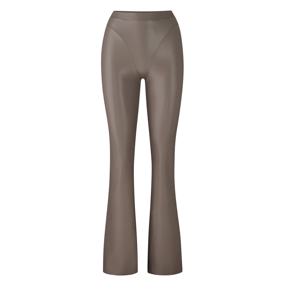 Skims FAUX LEATHER BOOT CUT Nohavice Strieborne | VESF-89320