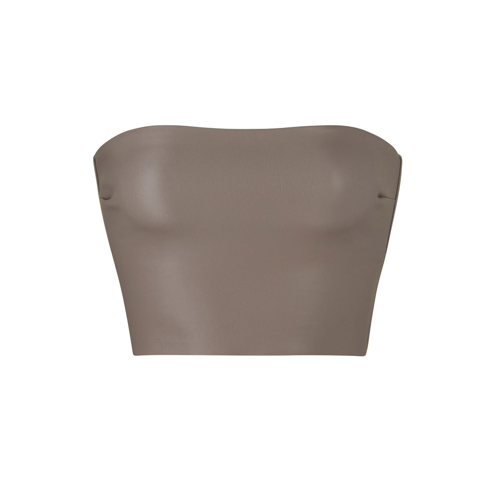 Skims FAUX LEATHER Bandeau Podprsenky Strieborne | OZHT-19803