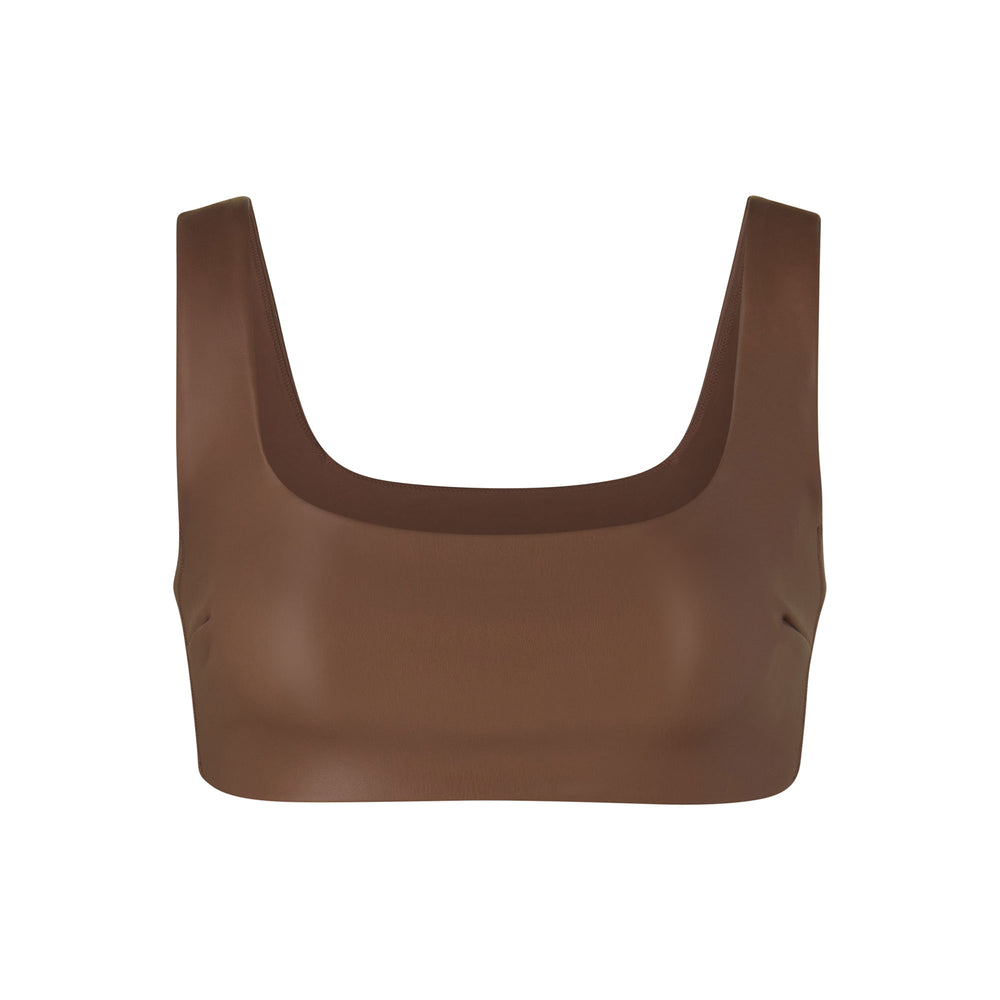 Skims FAUX LEATHER Bralette Hnede | WAXC-38215