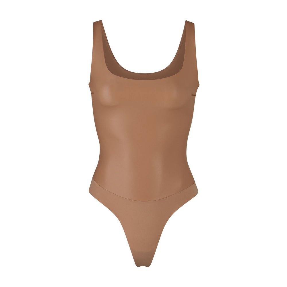 Skims FAUX LEATHER Scoop Neck Bodysuit Marhule | WPIK-14670