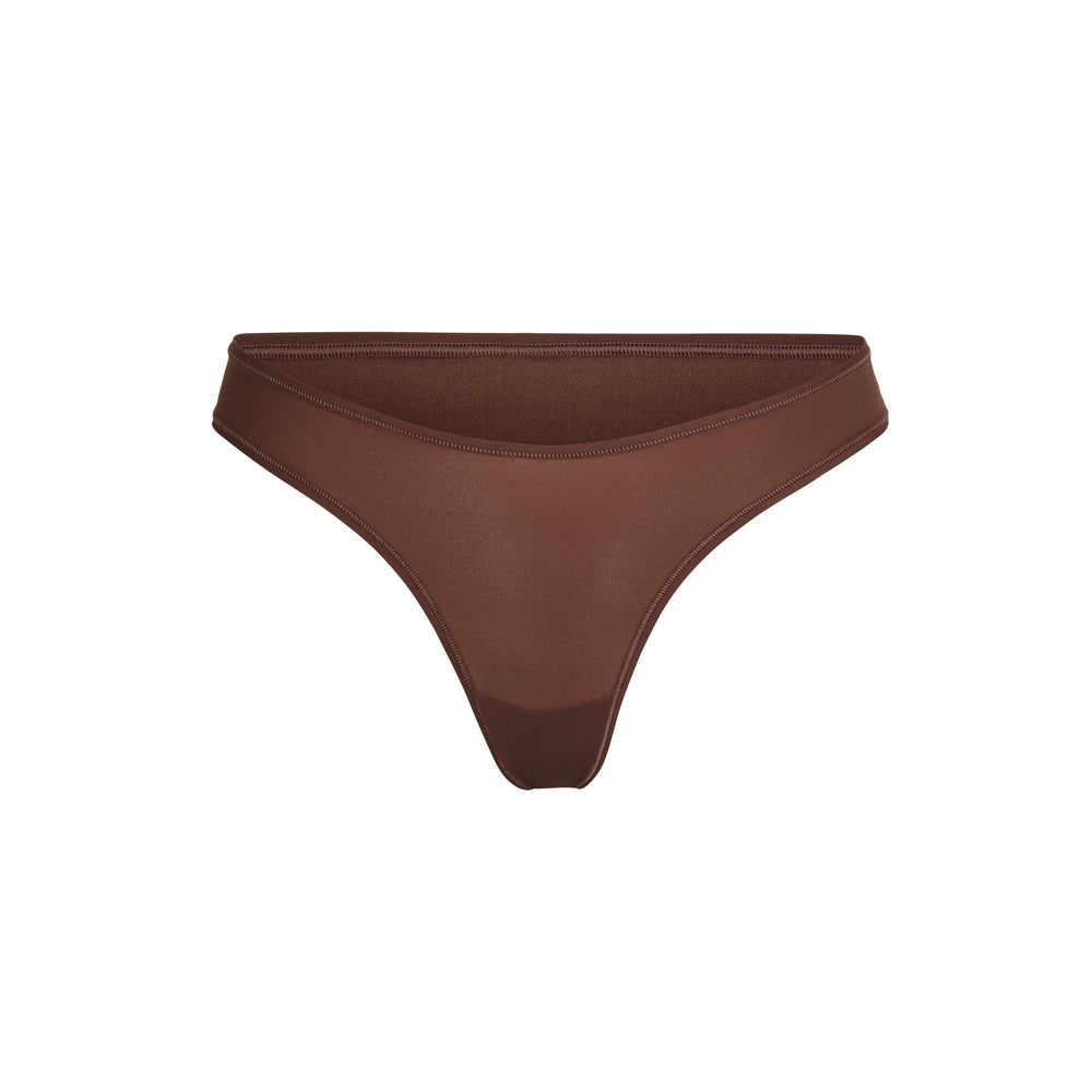 Skims FITS EVERYBODY DIPPED FRONT Thong Čokoláda | WEJG-80594