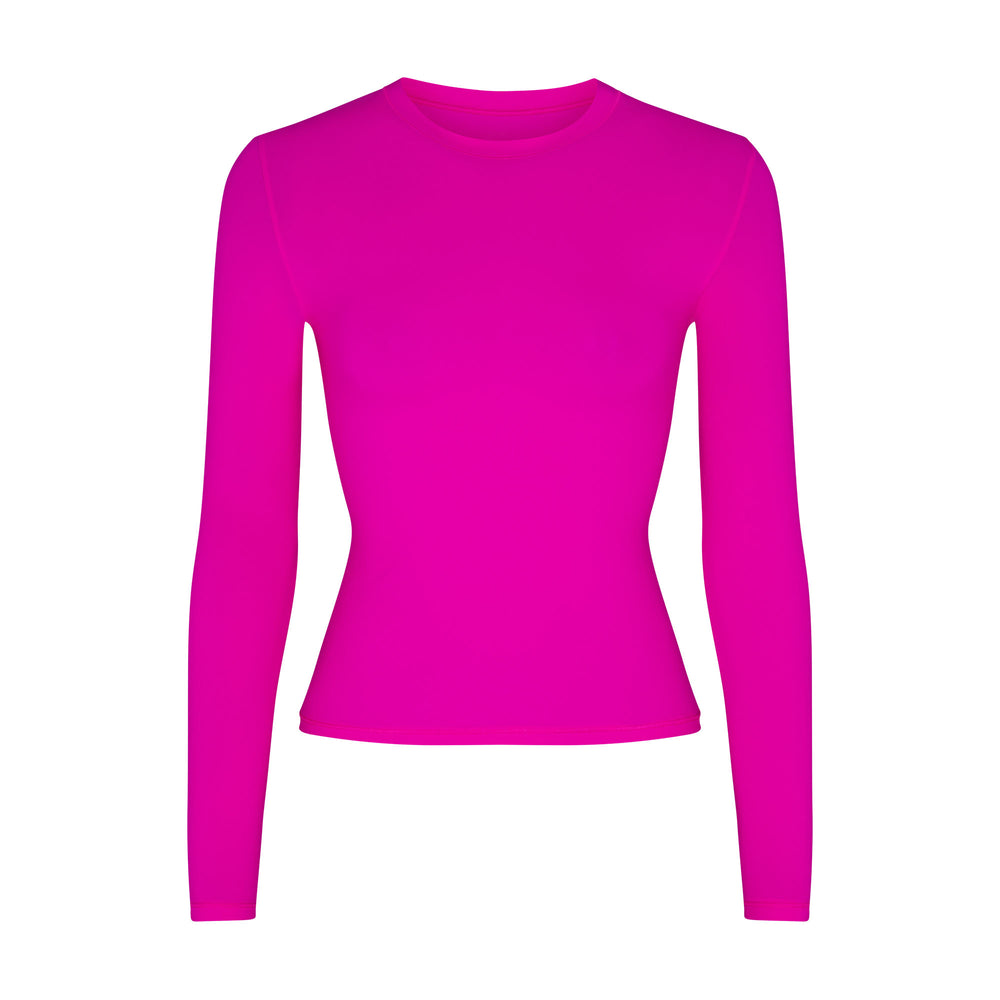 Skims FITS EVERYBODY LONG SLEEVE T-shirt Fuchsie | DXTO-70983