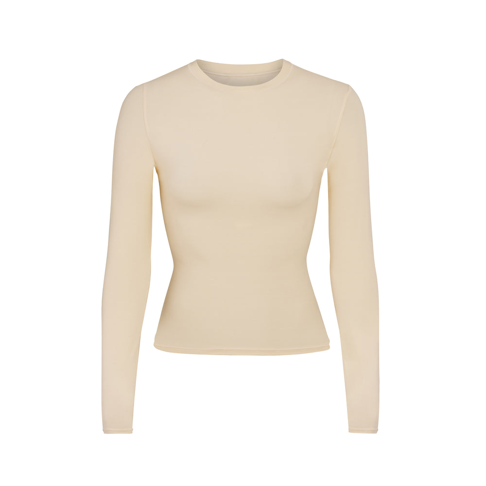 Skims FITS EVERYBODY LONG SLEEVE T-shirt Hnede | OHCE-23654