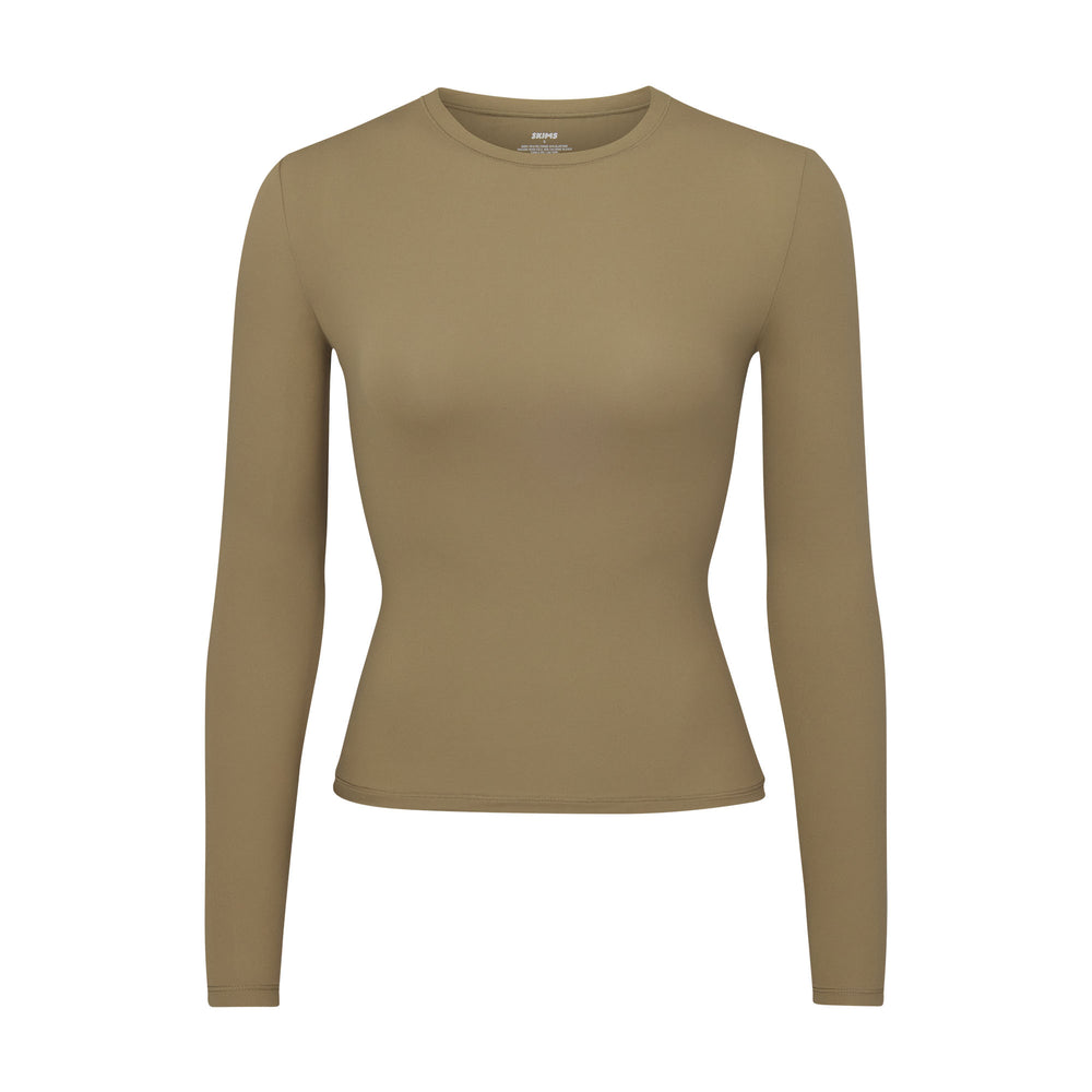 Skims FITS EVERYBODY LONG SLEEVE T-shirt Hnedožltý | TPDL-21095