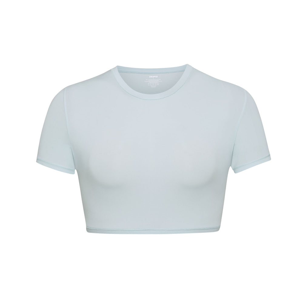 Skims FITS EVERYBODY SUPER CROPPED T-shirt Modre | NDPF-03259