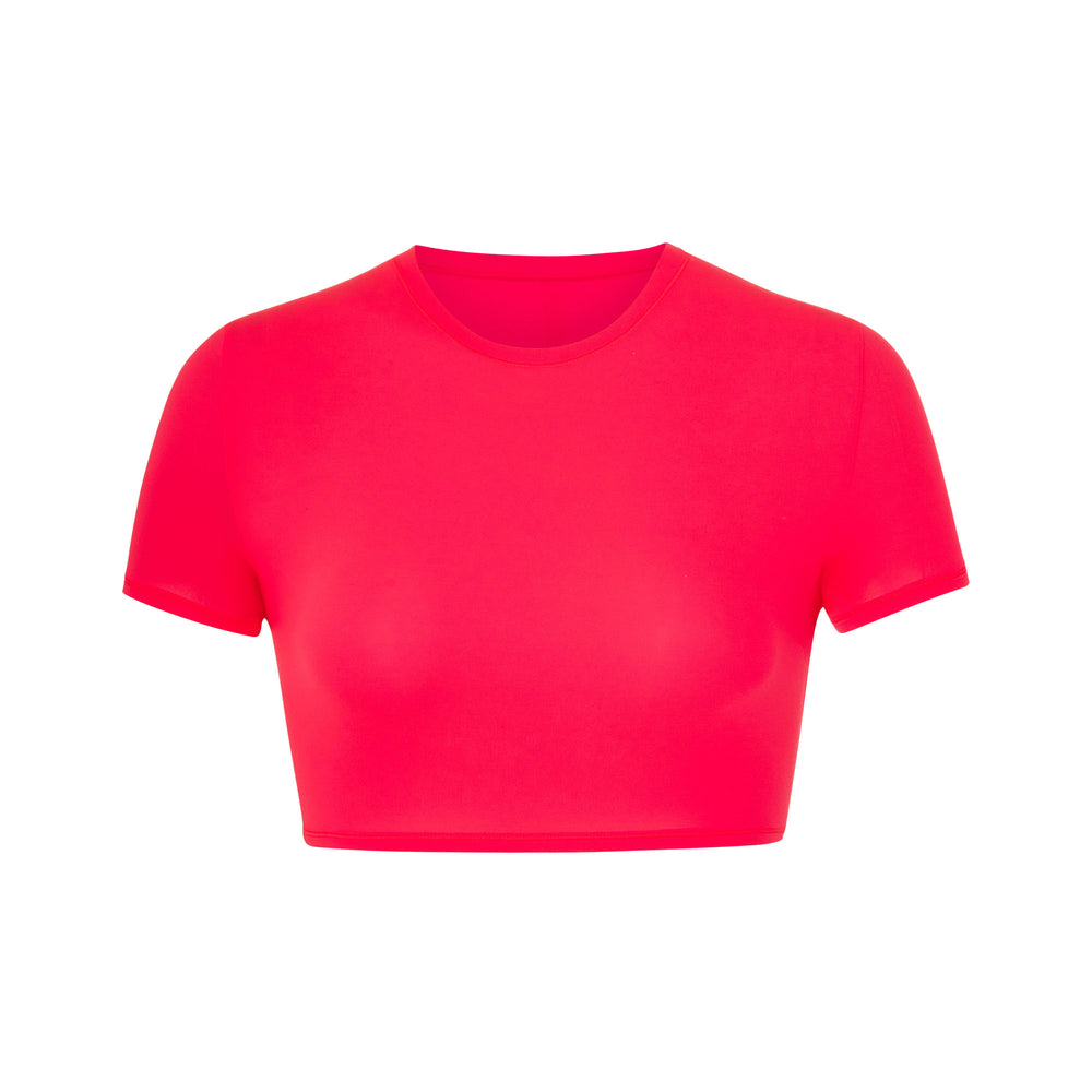 Skims FITS EVERYBODY SUPER CROPPED T-shirt Ruzove | PKNL-59801