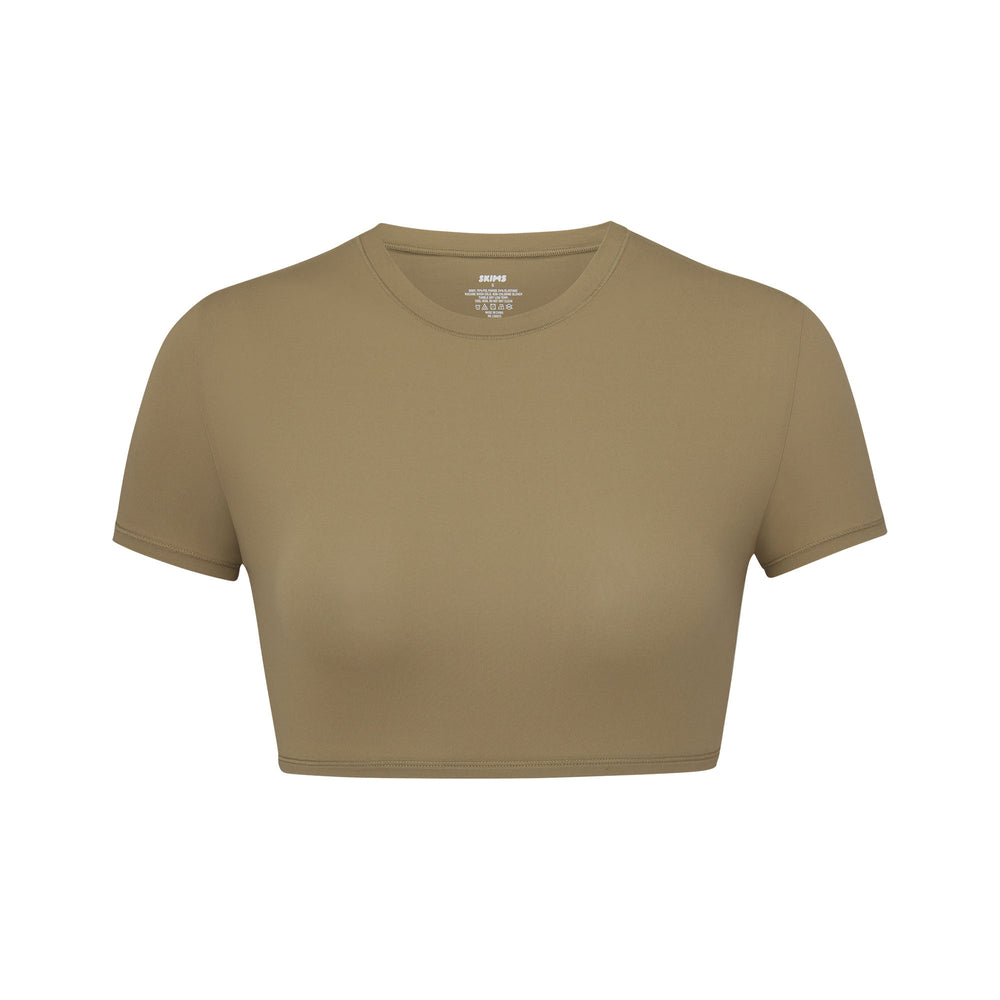Skims FITS EVERYBODY SUPER CROPPED T-shirt Hnedožltý | ULTQ-93504