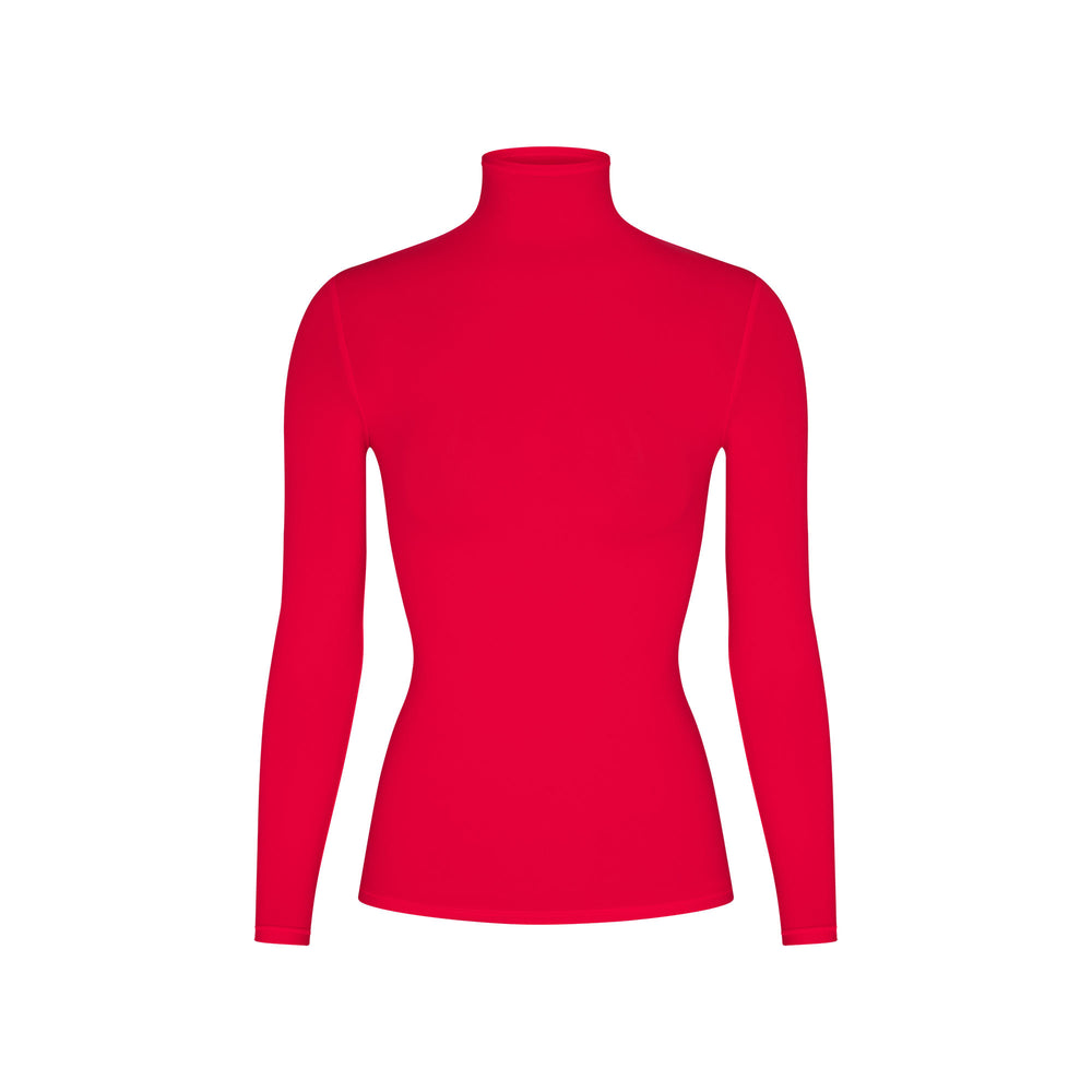 Skims FITS EVERYBODY TURTLENECK T-shirt Červené | GBPL-73491