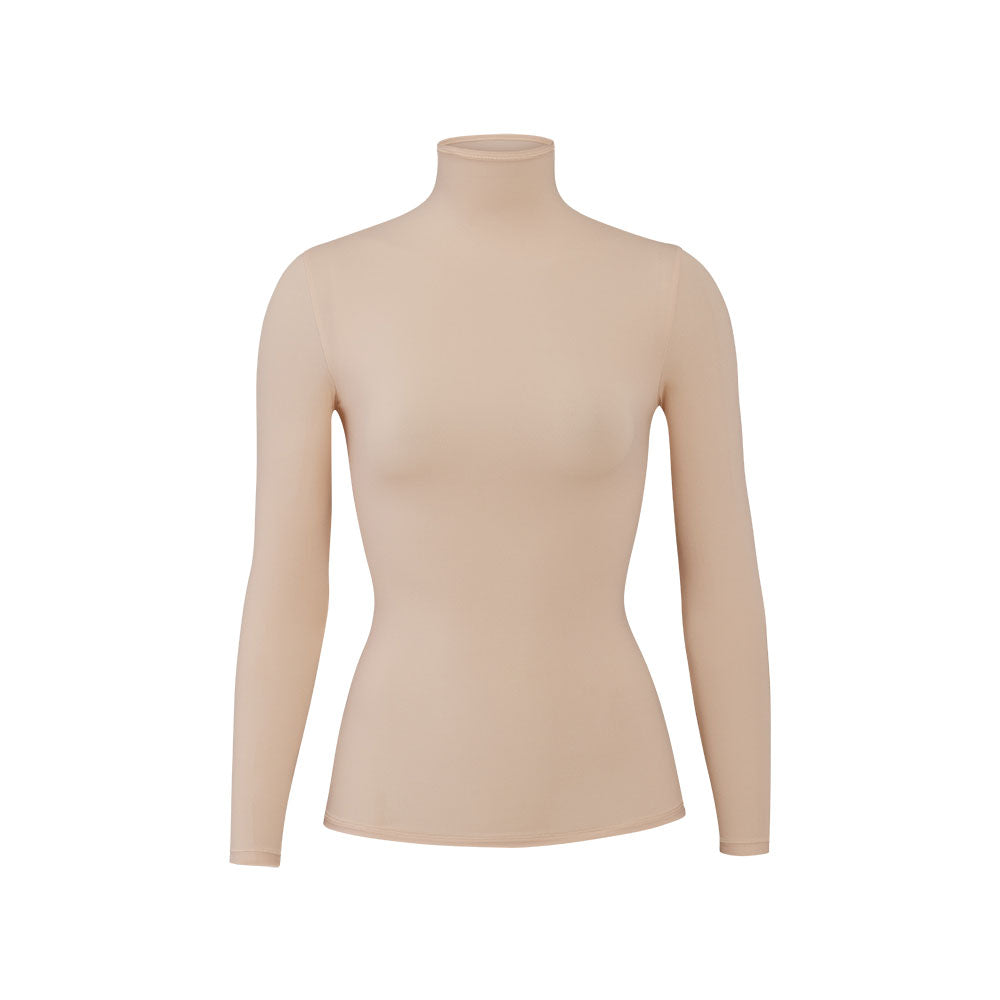 Skims FITS EVERYBODY TURTLENECK T-shirt Béžové | HPQV-25731