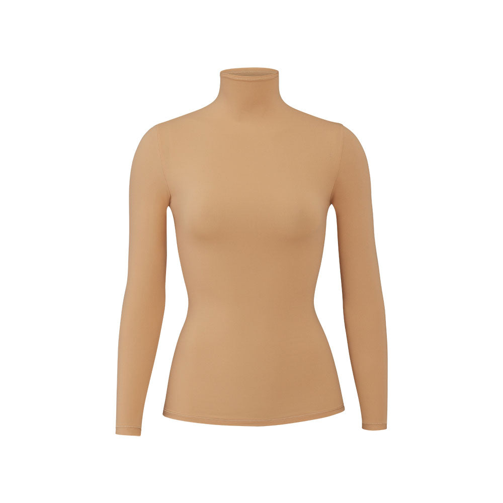 Skims FITS EVERYBODY TURTLENECK T-shirt Béžové | PLYN-05246