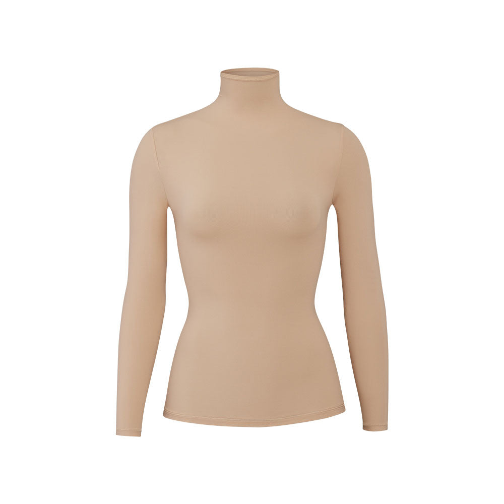 Skims FITS EVERYBODY TURTLENECK T-shirt Béžové | QTJE-24870