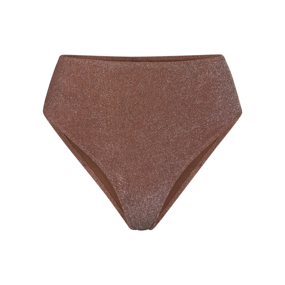 Skims GLITTER SWIM MID WAIST BOTTOM Two Pieces Hnede | DLMZ-12643