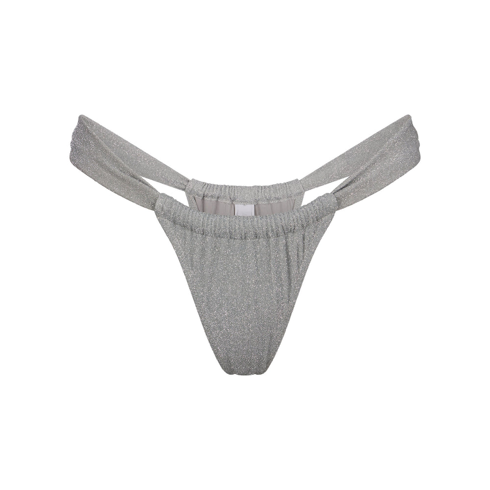 Skims GLITTER SWIM RUCHED BIKINI TANGA Two Pieces Siva | AHJP-46251