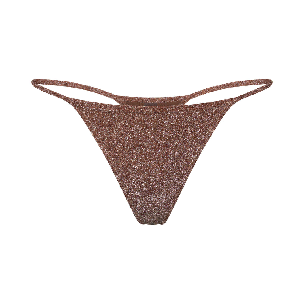 Skims GLITTER SWIM STRING Thong Hnede | NDIM-29310