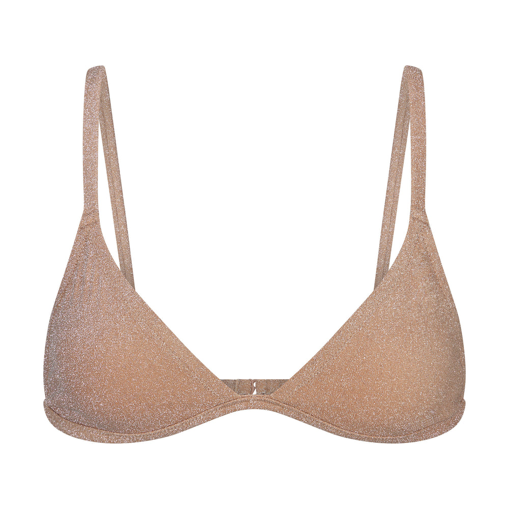 Skims GLITTER SWIM TRIANGLE BIKINI TOP Two Pieces Marhule | TCBU-76231