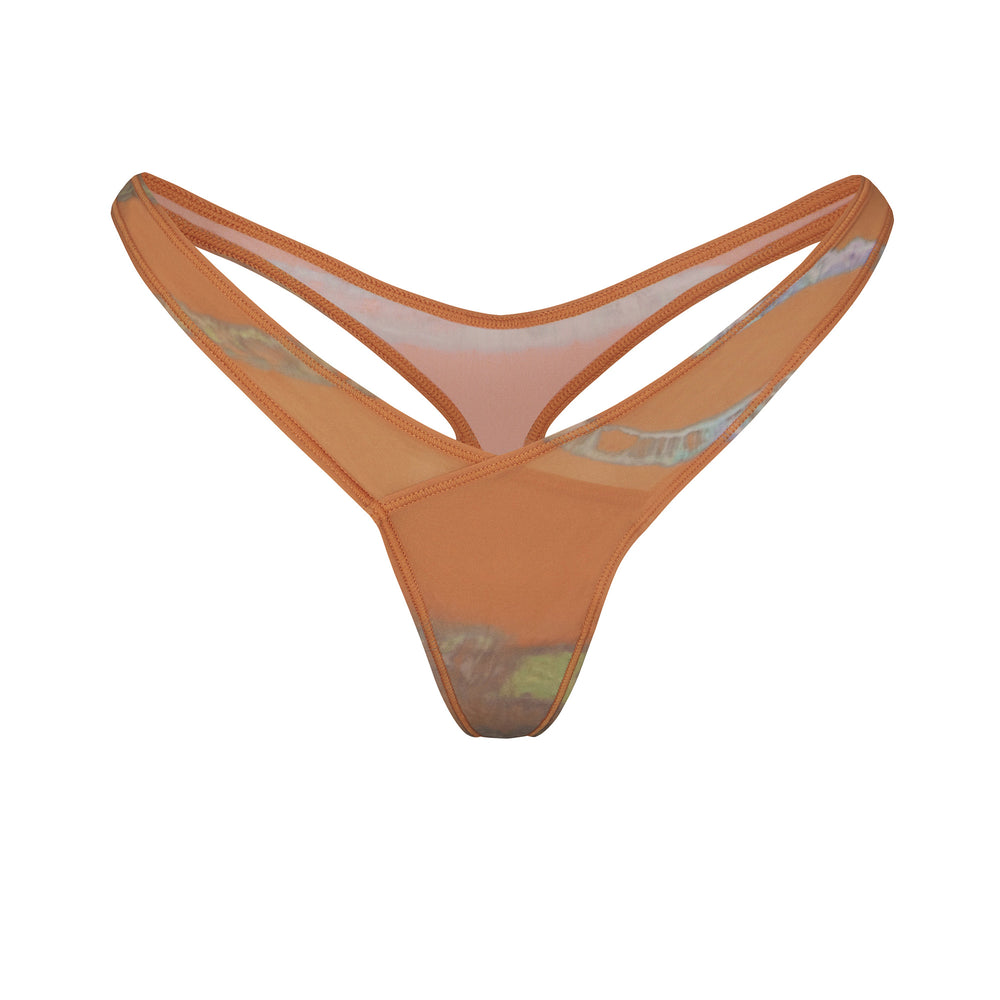 Skims JELLY SHEER HIGH CUT Thong Hnede | QULD-64085