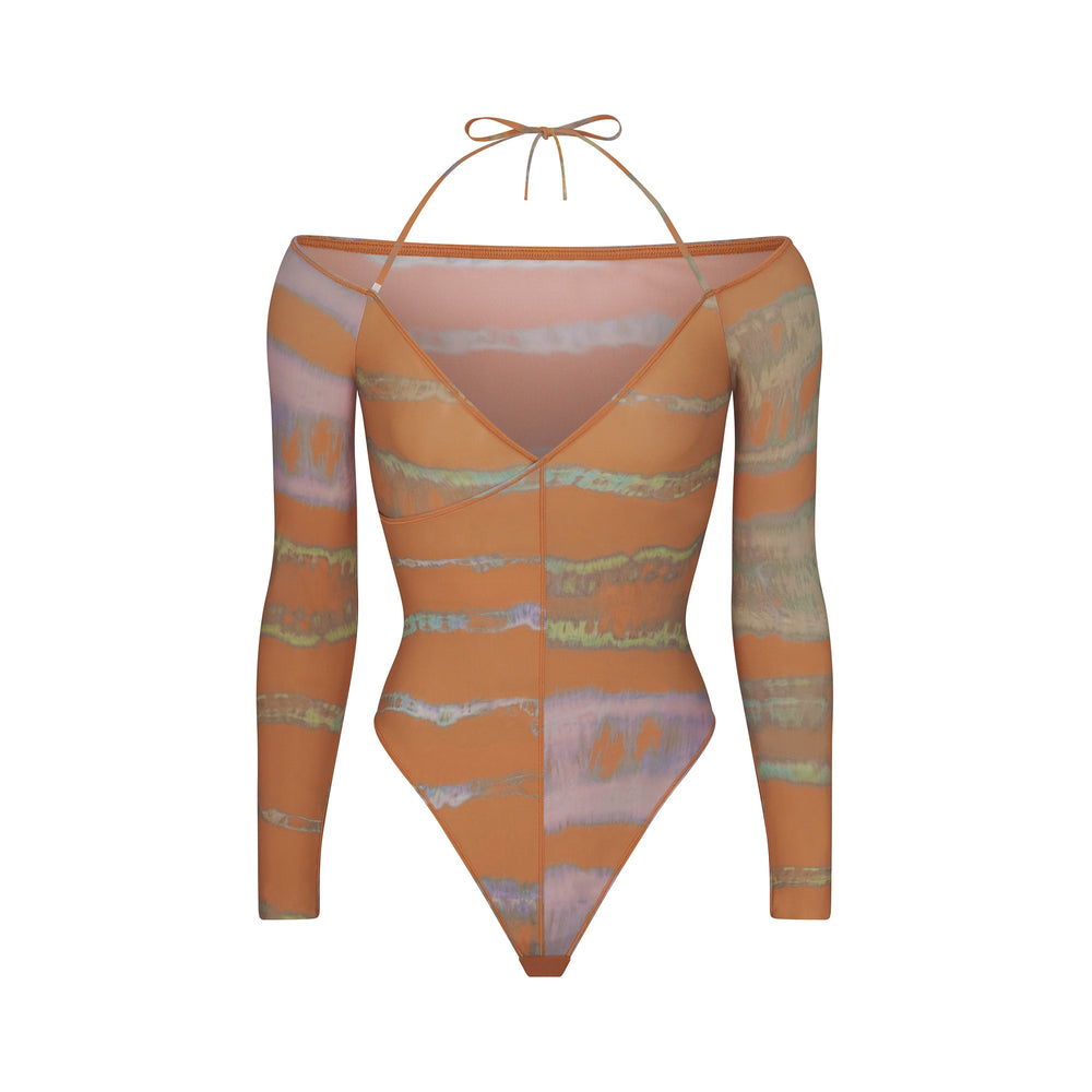 Skims JELLY SHEER Off The Shoulder Bodysuit Hnede | JYBA-80957