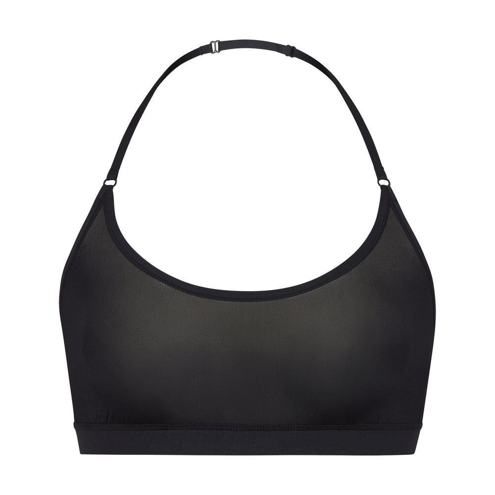 Skims JELLY SHEER SCOOP HALTER Bralette Čierne | GOLZ-80756