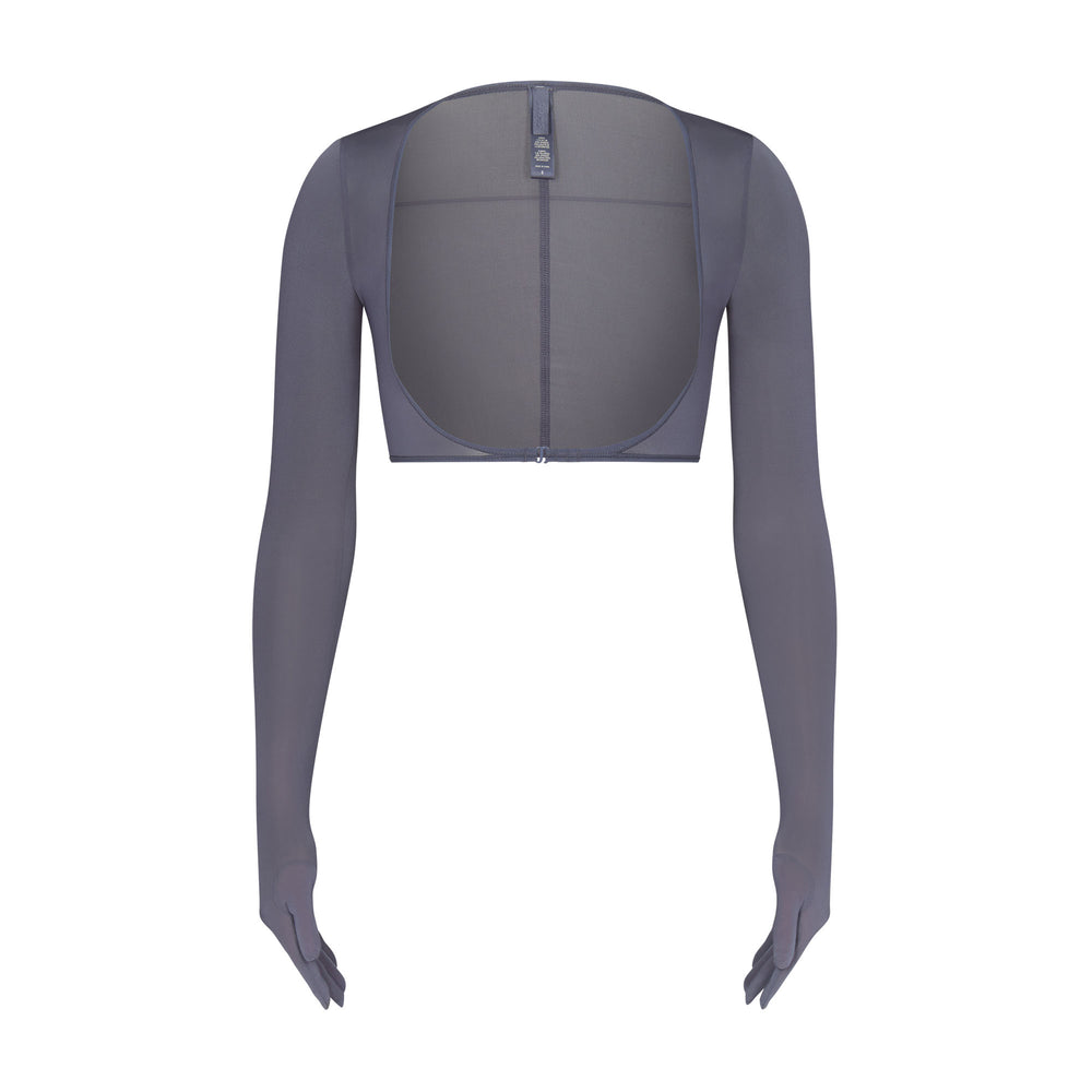 Skims JELLY SHEER SHOULDER SLEEVE Top Siva Modre | YWRD-64839
