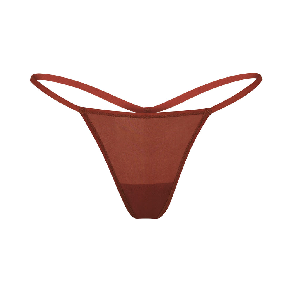 Skims JELLY SHEER STRING Thong Hnede | PFUC-12857