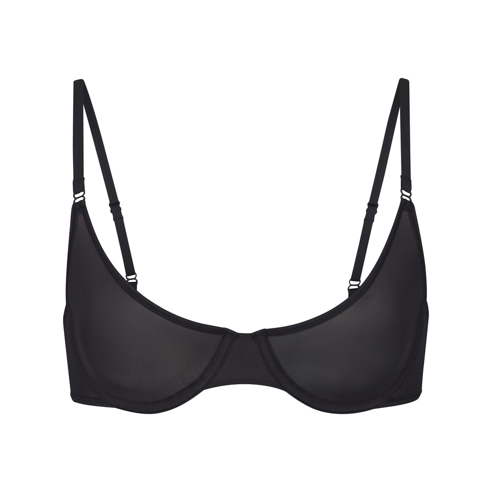 Skims JELLY SHEER UNDERWIRE Scoop Neck Bra Čierne | AMJT-57140