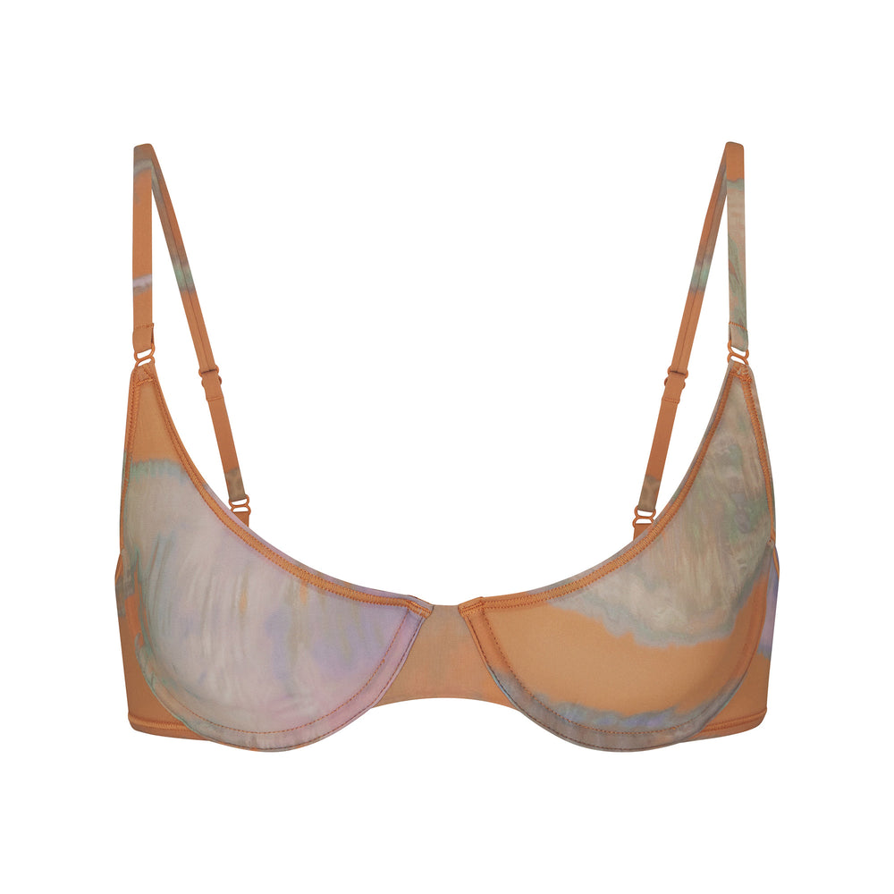 Skims JELLY SHEER UNDERWIRE Scoop Neck Bra Hnede | GWSX-42579