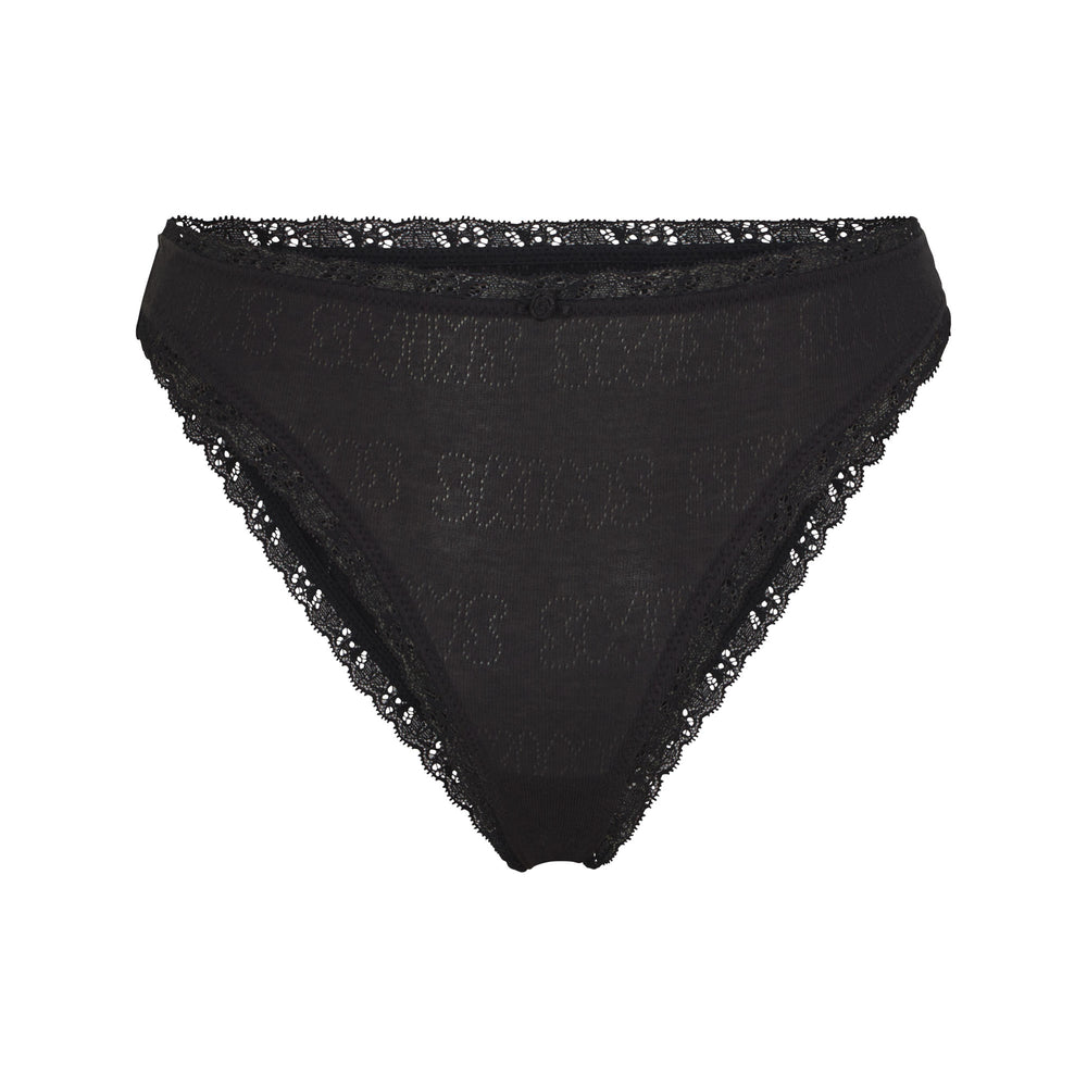 Skims LACE POINTELLE CHEEKY Brief Čierne | JXYU-70862