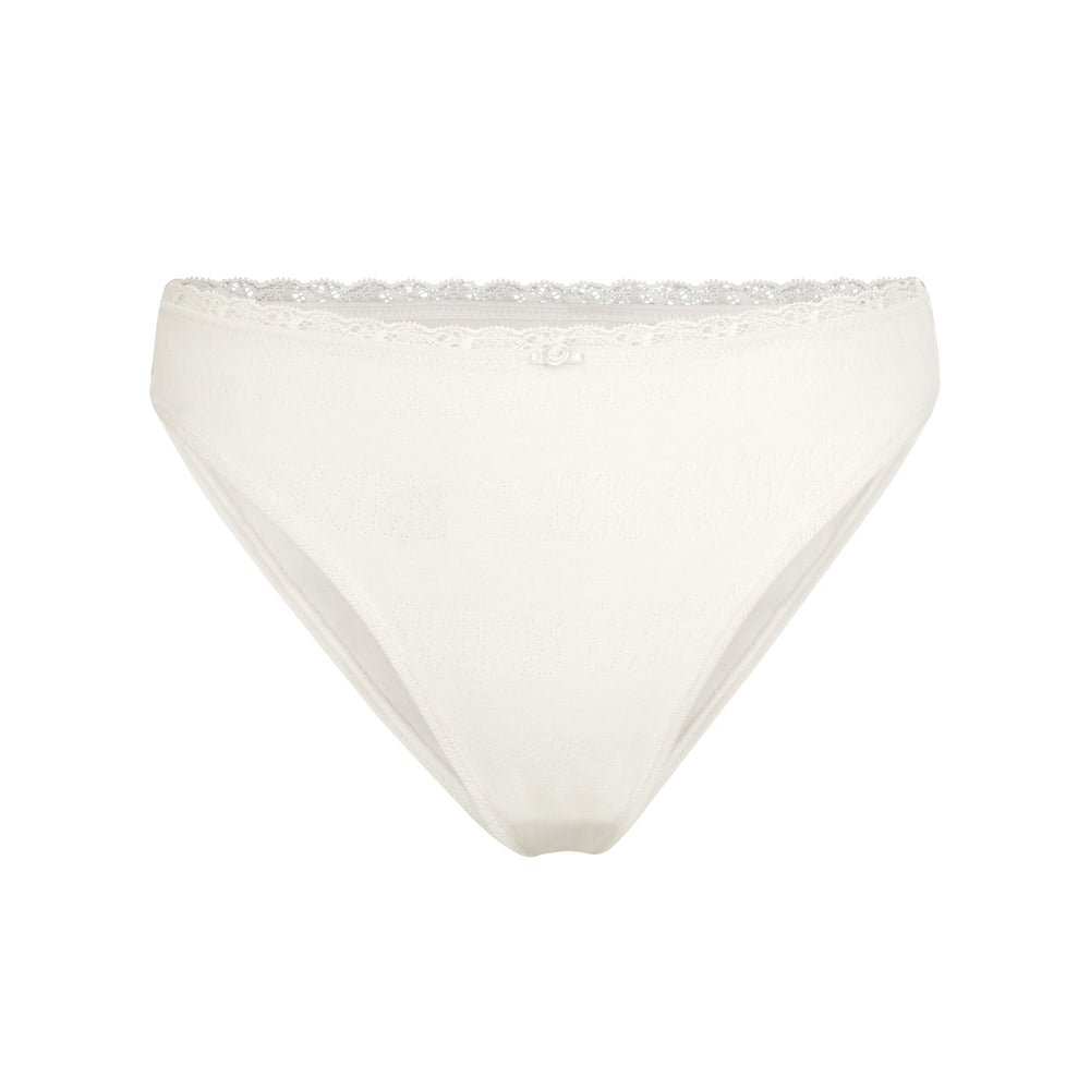 Skims LACE POINTELLE MID RISE Brief Biele | YPHD-64187
