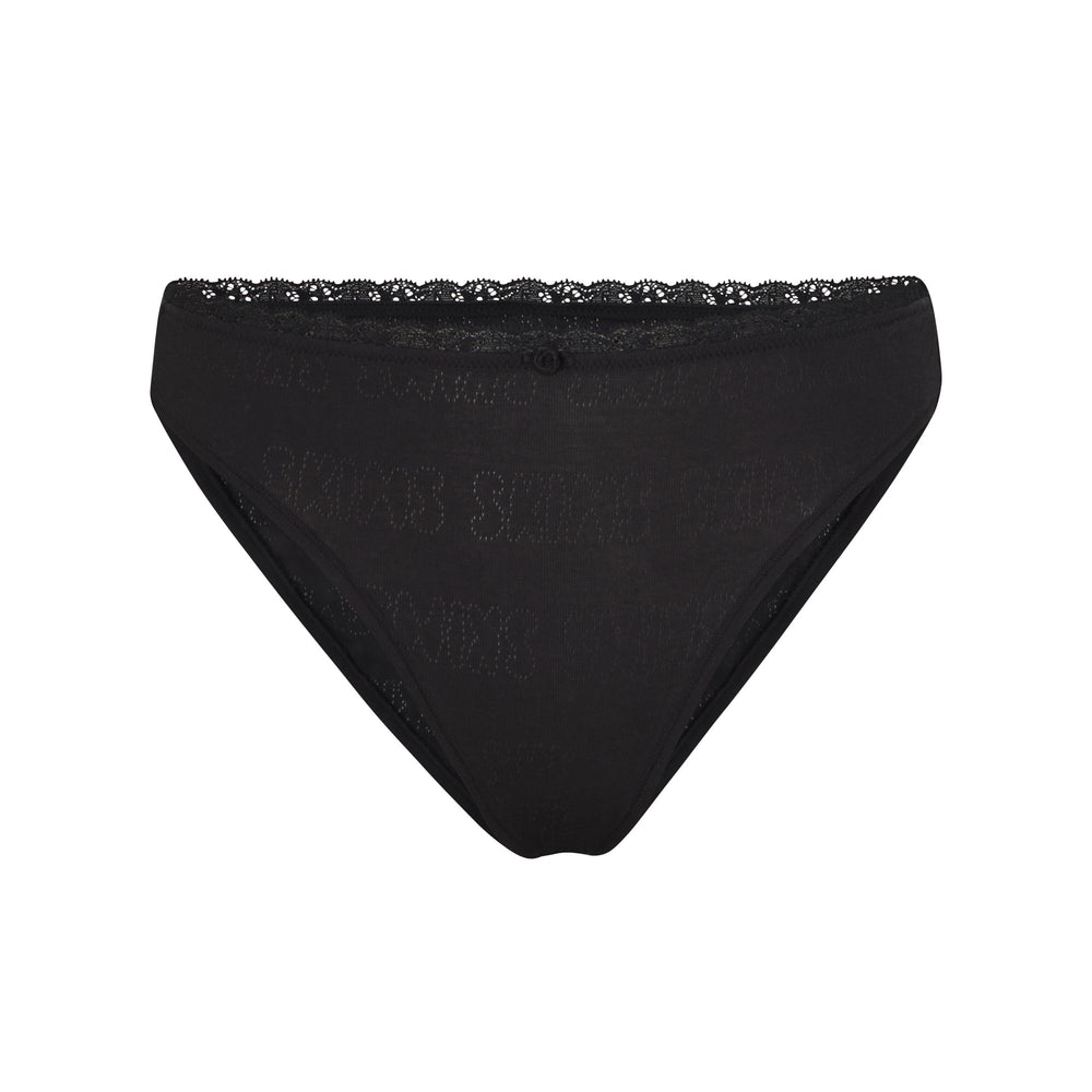 Skims LACE POINTELLE MID RISE Brief Čierne | IPYE-78916