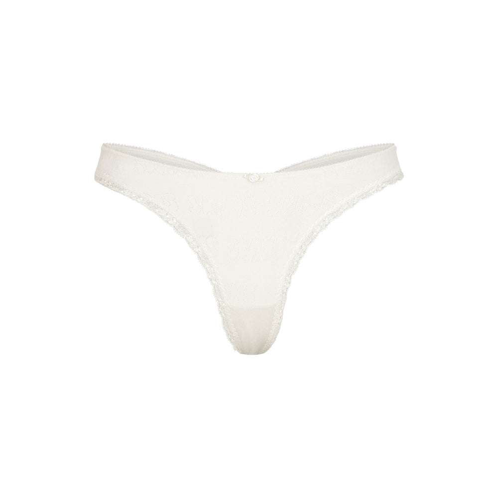 Skims LACE POINTELLE Thong Biele | VAGT-87690