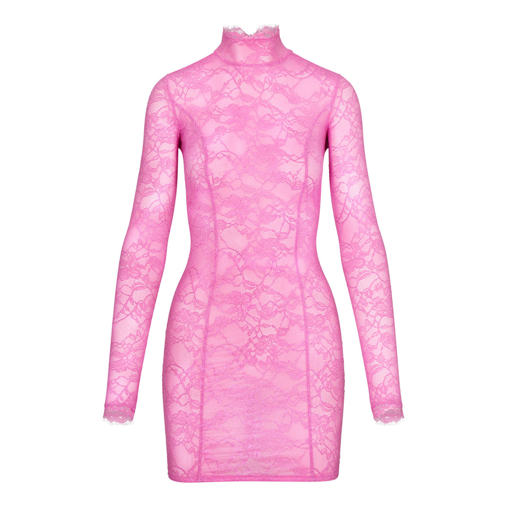Skims LACE TURTLENECK Dress Ruzove | ZYGI-92041