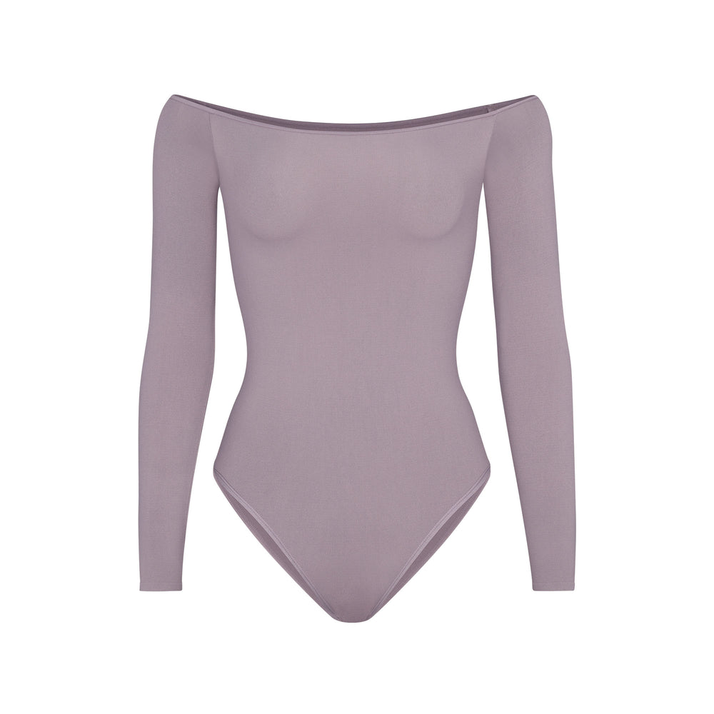 Skims LIGHT ESSENTIAL Off The Shoulder Bodysuit Lavendel | QTRS-70524