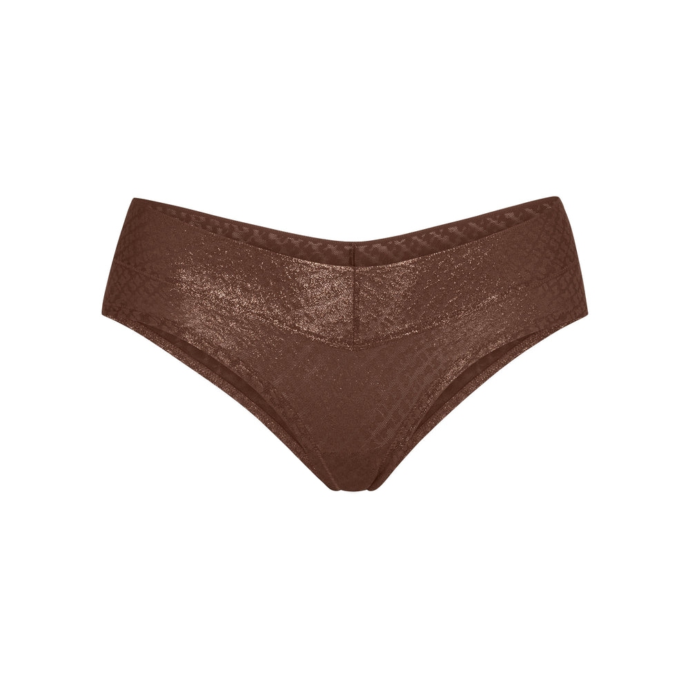 Skims LOGO MESH FOIL Boy Short Čokoláda | HWUK-78063