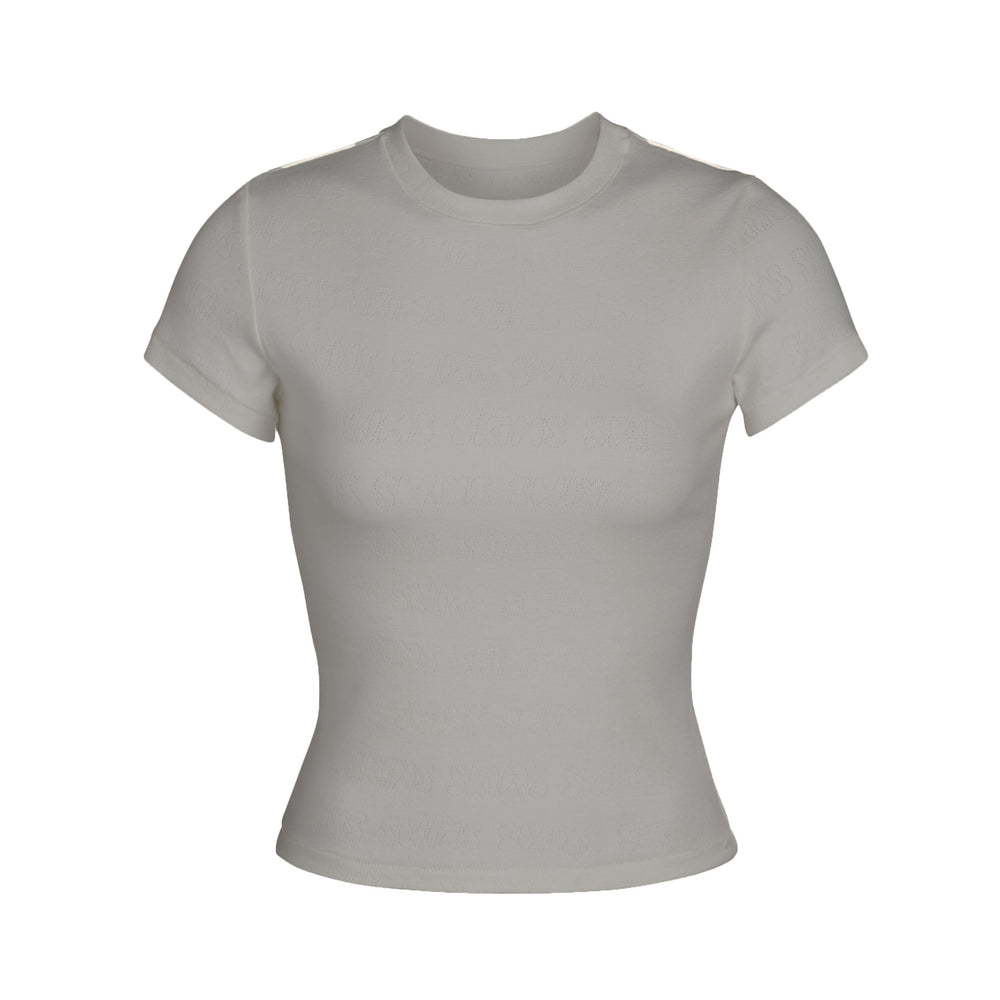 Skims LOGO POINTELLE T-shirt Svetlo Siva | LKUI-59764