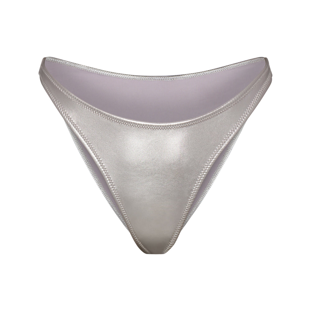 Skims METALLIC SWIM DIPPED MID WAIST BOTTOMS Two Pieces Siva | CEWH-84713